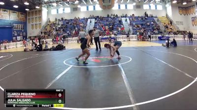 123 lbs Quarterfinal - Julia Salgado, Hernando Wrestling Club vs Clariza Pequeno, North Port High School