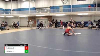 125 lbs 1st Place Match - Anthony Schickel, Triton College vs Luqman Masud, Joliet Junior College