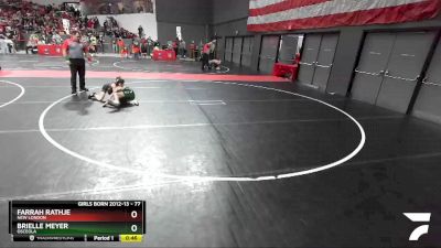 77 lbs Semifinal - Farrah Rathje, New London vs Brielle Meyer, Osceola