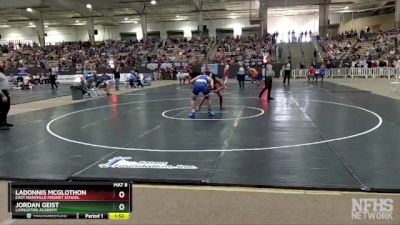 A 175 lbs Champ. Round 1 - Jordan Geist, Livingston Academy vs LaDonnis McGlothon, East Nashville Magnet School