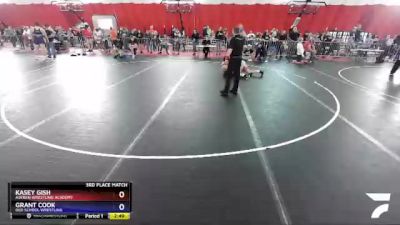 195 lbs 3rd Place Match - Kasey Gish, Askren Wrestling Academy vs Grant Cook, Old School Wrestling