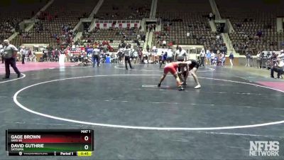 132 lbs Cons. Round 4 - David Guthrie, Satsuma vs GAGE BROWN, Saks Sr