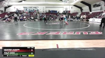 285 lbs Cons. Round 1 - Philip Saenz, University Of The Ozarks vs Geoffrey Hudson, Westminster University