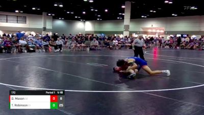 170 lbs Round 5 (6 Team) - Trammel Robinson, Michigan Blue vs Devin Mason, Ohio Titan Gold