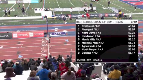 High School Girls' 4x100m Relay Event 307, Prelims 5