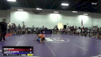 110 lbs Round 1 (8 Team) - Devin Ehler, Illinois vs Connor Surrette, Minnesota Blue