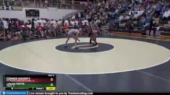 106 lbs Semis & 1st Wb (8 Team) - Conner Doherty, Mt. Pisgah Christian School vs Logan Potts, Trion