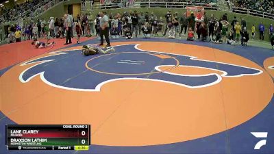 70 lbs Cons. Round 2 - Draxson Lathim, Hermiston Wrestling vs Lane Clarey, Pelbobs