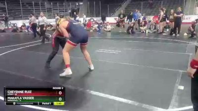 W 180 lbs Round 3 (4 Team) - Cheyenne Ruiz, Utah vs Makayla Vasser, Nebraska