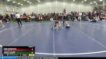 95 lbs Round 1 (6 Team) - Jon Gonzalez, Iowa Gold vs Brody Allen, Wyoming Brown