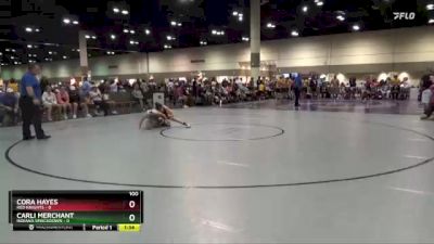 100 lbs Semis & 1st Wrestleback (8 Team) - Cora Hayes, Red Knights vs Carli Merchant, Indiana Smackdown