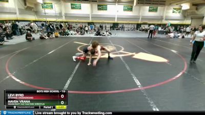 113 lbs Semifinal - Levi Byrd, Wyoming Underground vs Haven Vrana, Moorcroft Mat Masters Wrestlin