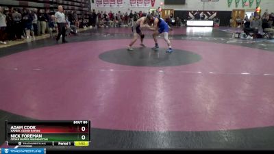 138 lbs Quarterfinal - Nick Foreman, Cedar Rapids Washington vs Adam Cook, Xavier, Cedar Rapids
