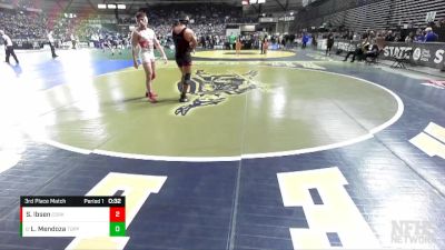 1A 190 lbs 3rd Place Match - Luis Mendoza, Toppenish vs Stephen Ibsen, Castle Rock