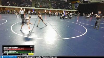 95 lbs Cons. Round 5 - Cale Johnson, Big Game Wrestling Club vs Braxton Winkey, Central Iowa Wrestling Club /Team Intensity