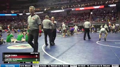 2A-113 lbs Cons. Round 5 - Jacob Zabka, Algona vs Carter Schmauss, Crestwood, Cresco