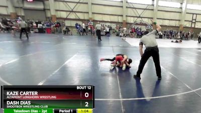 58 lbs Quarterfinal - Kaze Carter, Altamont Longhorn Wrestling vs Dash Dias, Shootbox Wrestling Club