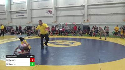 60-M lbs Quarterfinal - Sawyer Oakes, PA vs River Davis, WV