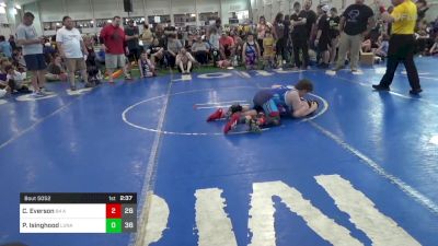 100 lbs Pools - Caleb Everson, 84 Athletes (VA) vs Parker Isinghood, Lunatics