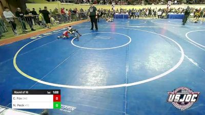 52 lbs Round Of 16 - Charles Fox, Cache Wrestling Club vs Newt Peck, Hinton Takedown Club