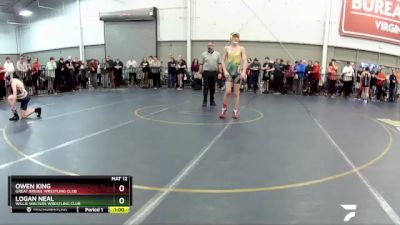 149 lbs Cons. Round 2 - Owen King, Great Bridge Wrestling Club vs Logan Neal, Willie Walters Wrestling Club