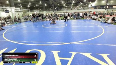 100 lbs Round 2 (6 Team) - Brayden Biggs, PIT BULL WRESTLING ACADEMY vs Nick Novario, GREAT NECK WC - GOLD