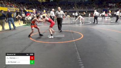 90 lbs Round Of 32 - Lincoln Haines, Gettysburg vs Bryson Ryzner, Lake Lehman