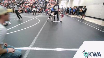 43 lbs Consi Of 8 #1 - Kynslee Church, Wagoner Takedown Club vs Kyson Overholser, Salina Wrestling Club