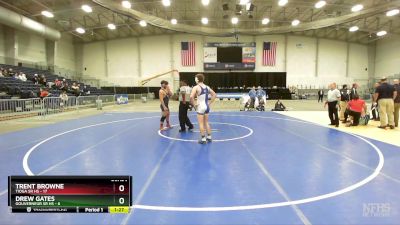 189 lbs Semifinals (4 Team) - Trent Browne, Tioga Sr HS vs Drew Gates, Gouverneur Sr HS