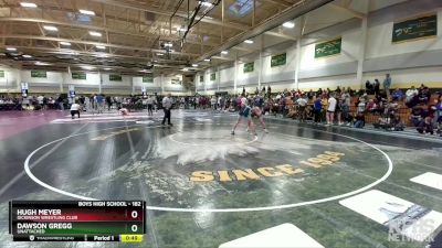 182 lbs Cons. Round 3 - Hugh Meyer, Dickinson Wrestling Club vs Dawson Gregg, Unattached