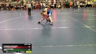 90 lbs Cons. Round 2 - Griffin Mehl, Victory vs Landon Mathews, MWC Wrestling Academy