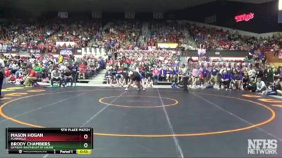 3-2-1A 285 5th Place Match - Brody Chambers, Gypsum-Southeast Of Saline vs Mason Hogan, Plainville