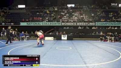 170 lbs Champ. Round 2 - Ta`Niya Roberts, Presbyterian vs Cara Broadus, Sacred Heart