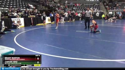 85 lbs Quarterfinal - Carver Hinz, Big Game Wrestling Club vs Brady Burton, Siouxland Wrestling Academy