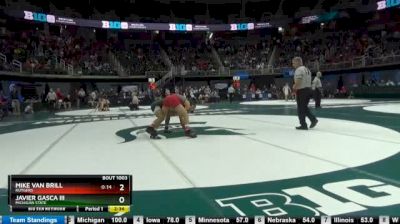 141 lbs Quarterfinal - Mike Van Brill, Rutgers vs Javier Gasca III, Michigan State