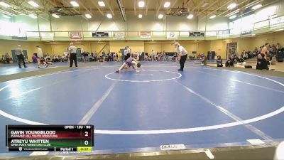 90 lbs Semifinal - Gavin Youngblood, Pleasant Hill Youth Wrestling vs Atreyu Whitten, Open Mats Wrestling Club