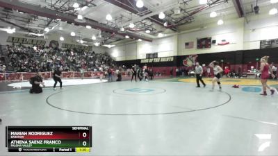 155 lbs Semifinal - Mariah Rodriguez, Barstow vs Athena Saenz Franco, Paloma Valley