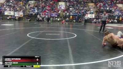 2 - 120 lbs Semifinal - James Withrow, Poquoson vs Peyton Dean, Strasburg