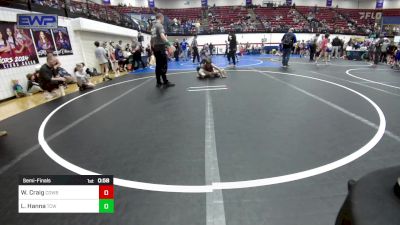 67-70 lbs Semifinal - William Craig, Cowboy Wrestling vs Logan Hanna, Team Conquer Wrestling