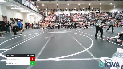 85 lbs Semifinal - Beckett Bowman, R.A.W. vs Lucas Howe, Team Tulsa Wrestling Club