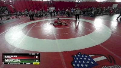 77 lbs Cons. Round 2 - Blake Briese, Wisconsin vs Ryder Mitchell, X-Factor Elite Wrestling