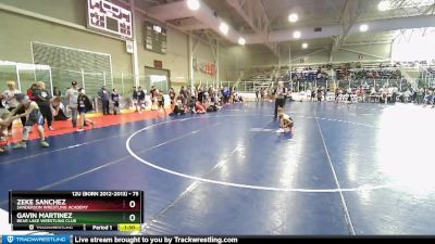 75 lbs Semifinal - Zeke Sanchez, Sanderson Wrestling Academy vs Gavin Martinez, Bear Lake Wrestling Club