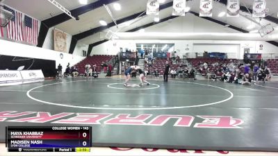 143 lbs Quarterfinal - Madisen Nash, Lyon College vs Maya Khabbaz, Schreiner University