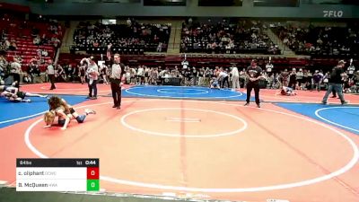 84 lbs Semifinal - Cord Oliphant, Dark Cloud Wrestling Club vs Bryson McQueen, HURRICANE WRESTLING ACADEMY