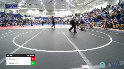 55 lbs Rr Rnd 1 - Eli Zarnke, Hilldale Youth Wrestling Club vs Logan Weiher, Mcalester Youth Wrestling