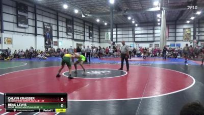 150 lbs Semis & 1st Wb (8 Team) - Calvin Kraisser, HEADHUNTERS WRESTLING CLUB vs Beau Lewis, GREAT BRIDGE WRESTLING CLUB