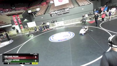 102 lbs Quarterfinal - Aaliyah Asprer, California vs Melanie Payan, TUF California Wrestling Academy