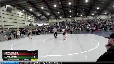 100 lbs Quarterfinal - Ethan Sharp, Uintah Jr High Wrestling vs Rowdy Roybal, Cougars Wrestling Club