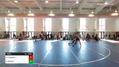 133 lbs Semifinal - Nick Masters, Princeton vs Korbin Myers, Virginia Tech