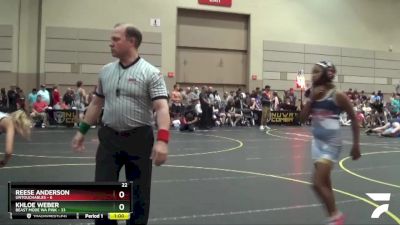 116 lbs Round 3 (10 Team) - Khloe Weber, Beast Mode WA Pink vs Reese Anderson, Untouchables